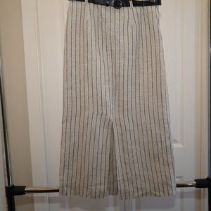 Precis Petite stripped linen skirt